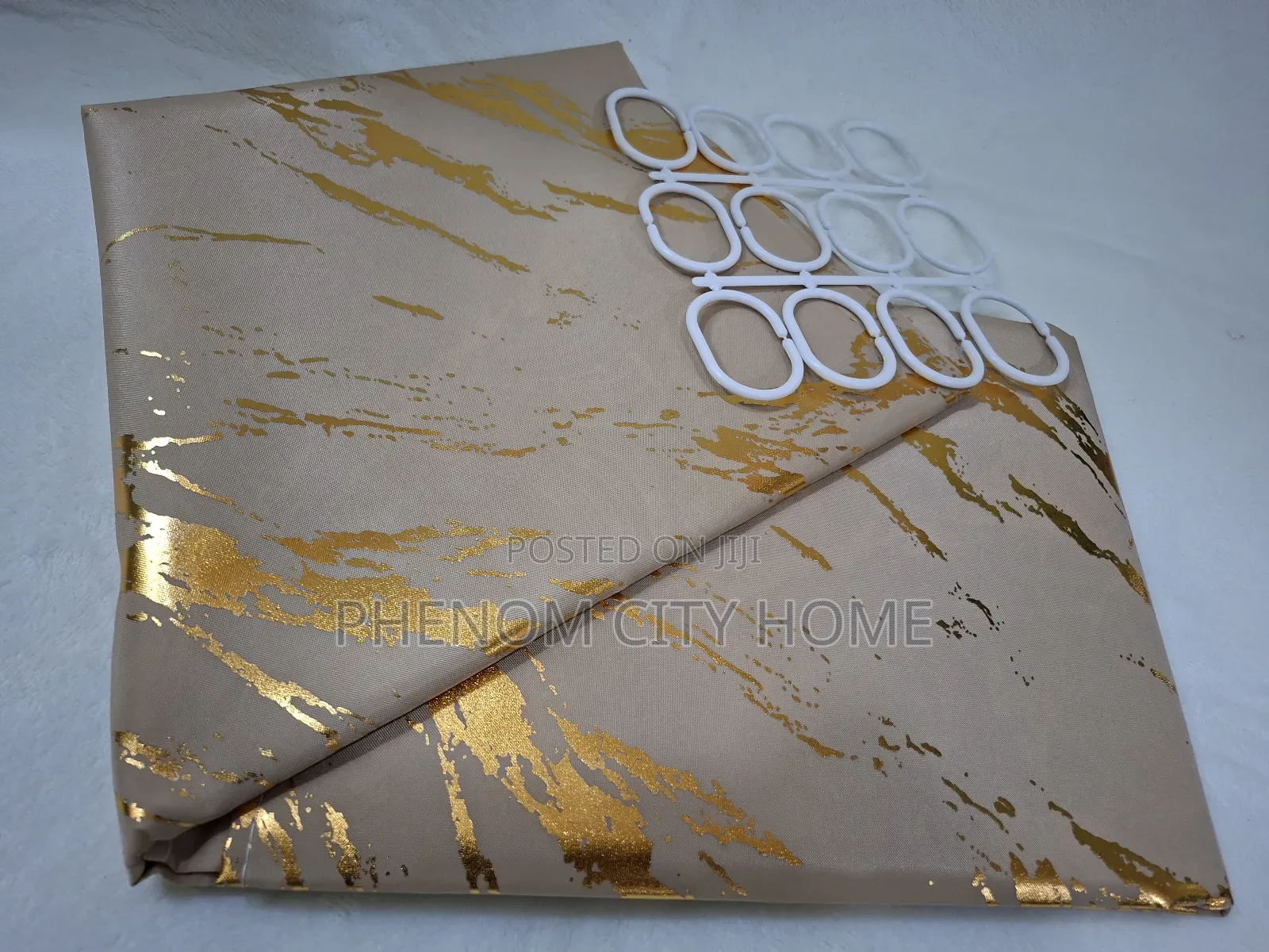 Golden Marble Shower Curtains Available