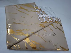 Golden Marble Shower Curtains Available