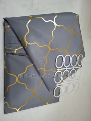 Grey Patterned Unique Shower Curtains