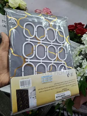 Grey Patterned Unique Shower Curtains