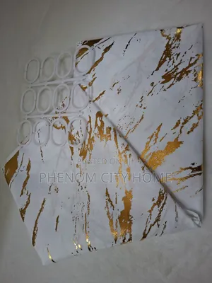 Whte Marble Shower Curtains Available