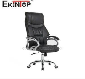 Vintage Black High Back Leather Office Chair Vf4r