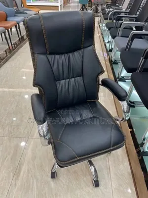 Ergonomic High Back Leather Office Chair Black Vs2w