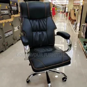 Black High Back Swivel Pu Leather Office Chair Rz3q