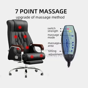 Black High Back Swivel Ergonomic Leather Office Chair Uh4r