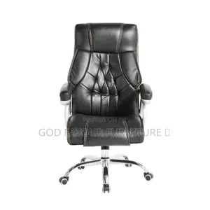 Quality Pu Leather Swivel Executive Black Office Chair Gd4z