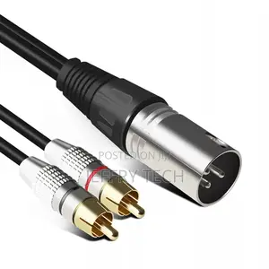 XLR Female/Male to Dual Rca Male Cable Y Audio Splitter Patc