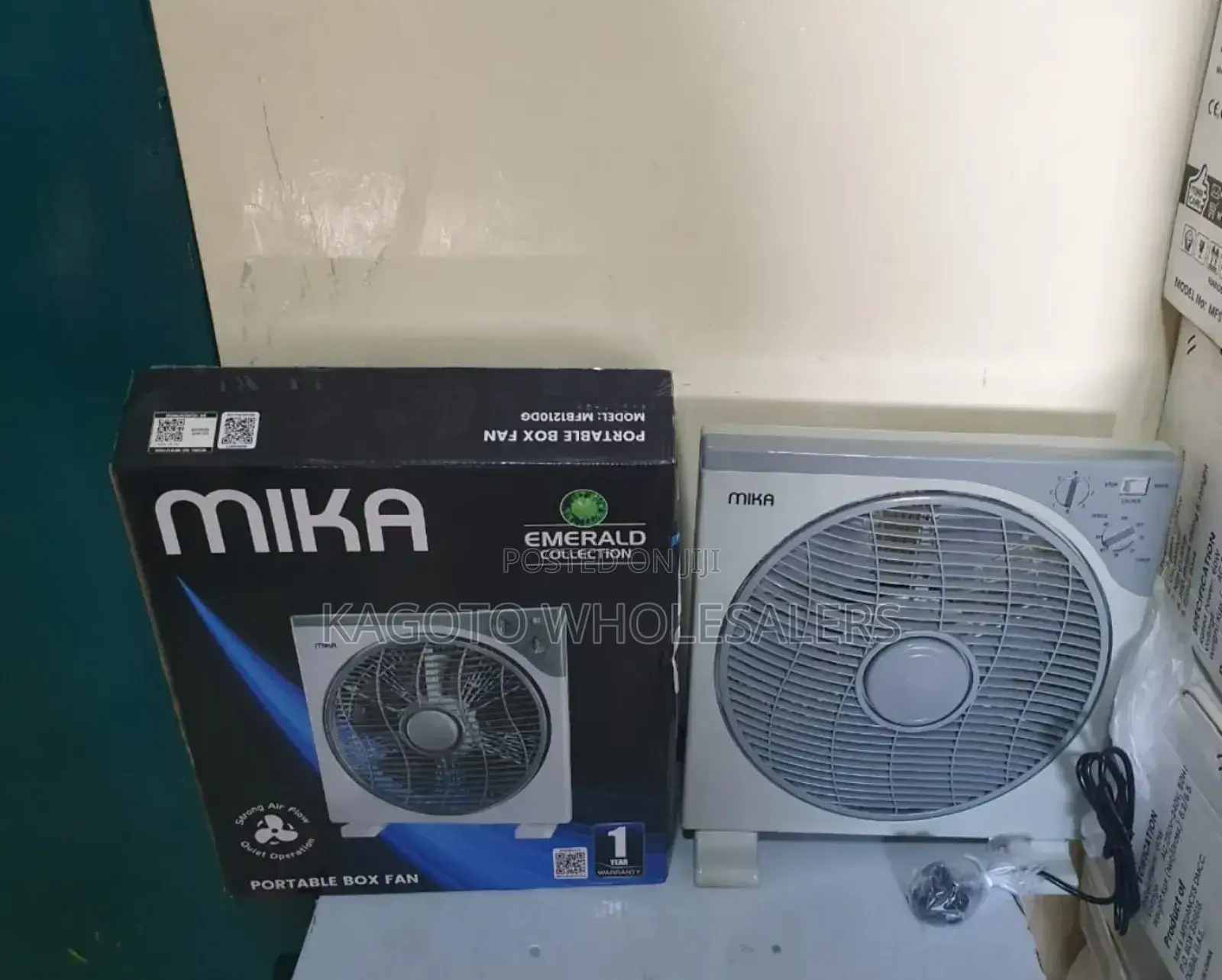 Mika Portable Box Fan Model MFB-01