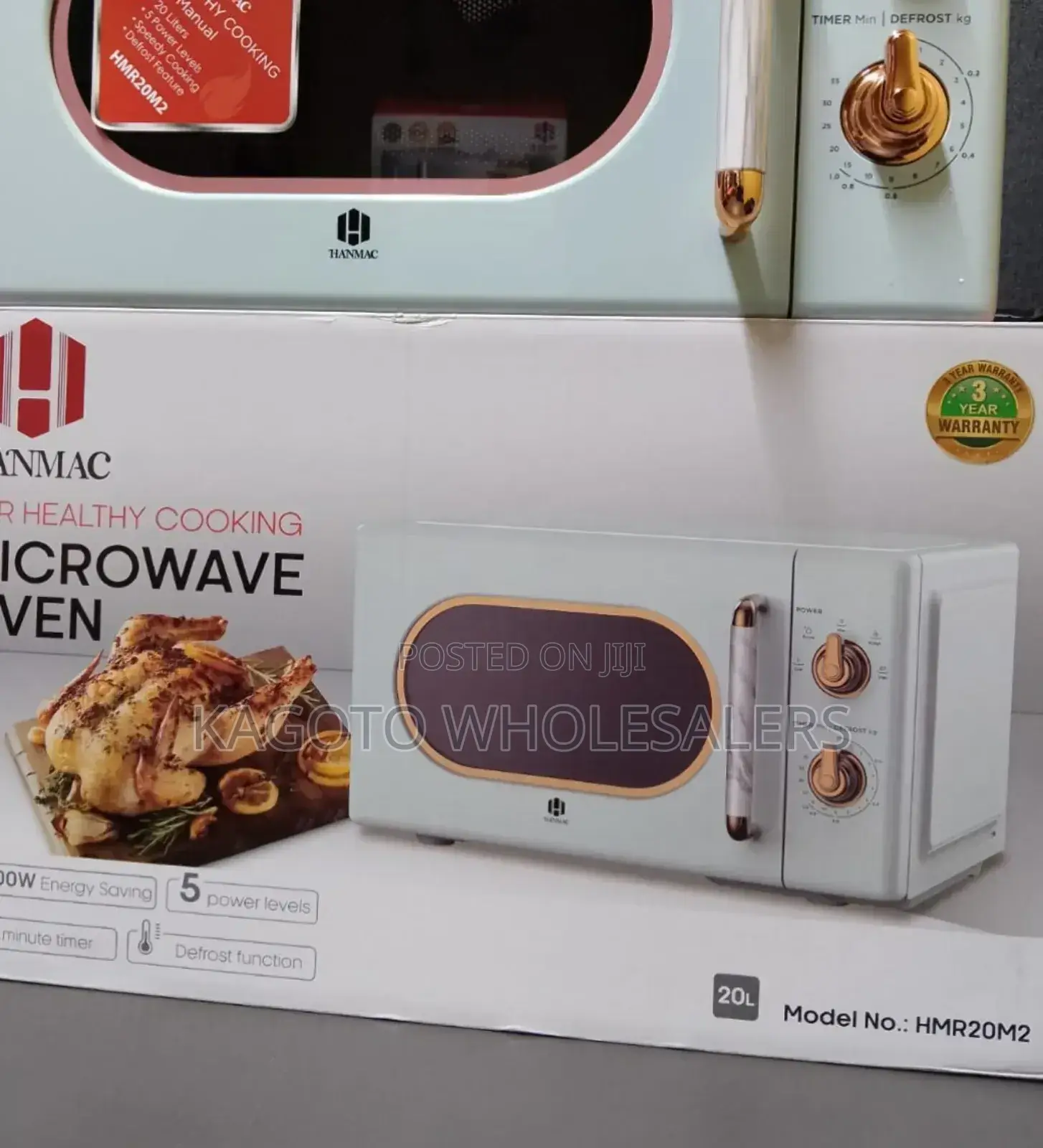 Hanmac 20l Manual Microwave Oven (3 Years Warrant) Hmr20/W3