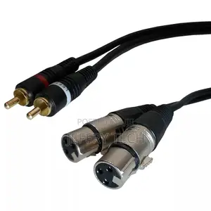 Dual XLR Female to 2-Rca Male Stereo Plug Shielded Audio Pat