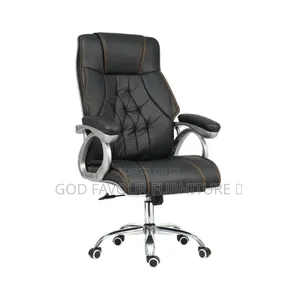 Unique Pu Leather Swivel High Back Office Chair Black Yq2z