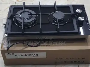 Haier Glass Inbuilt 2 Burner With Wok Burner Hob Cooker^ 
