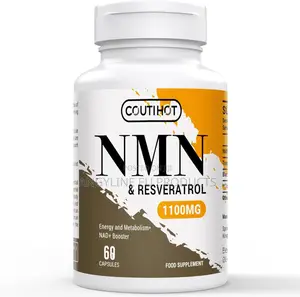 NMN With Resveratrol Capsules 1100mg 60s for Energy