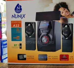 Nunix 3.1 Multimedia Speaker System N-A22* (Black Body)