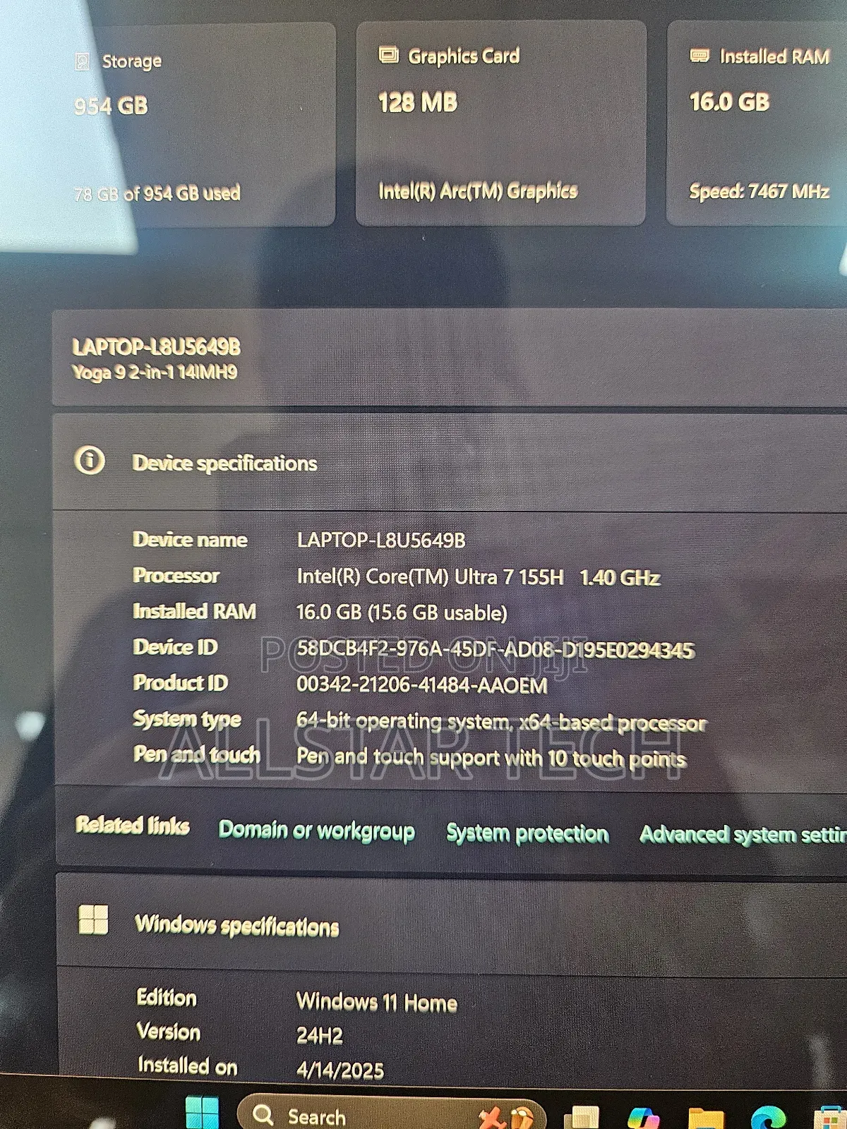 Laptop Lenovo 16GB Intel Core Ultra 7 SSD 1T