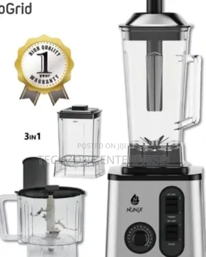 Nunix Professional Blender 3-in-1 – 2000w, Stainless Blades,