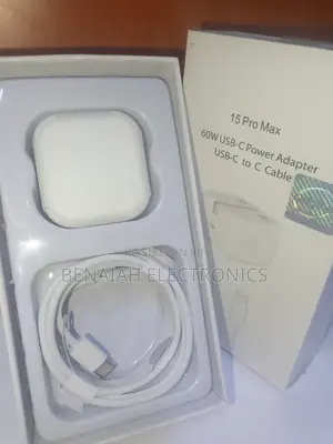 60 Watts iPhone 15 Pro Max Traveller Adapter Charger , Cable