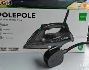 Steam Iron Box - Black Syinix Steam Iron Box 