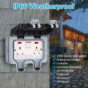 Tronic Outdoor Sockets Twin Waterproof Double Socket 13a