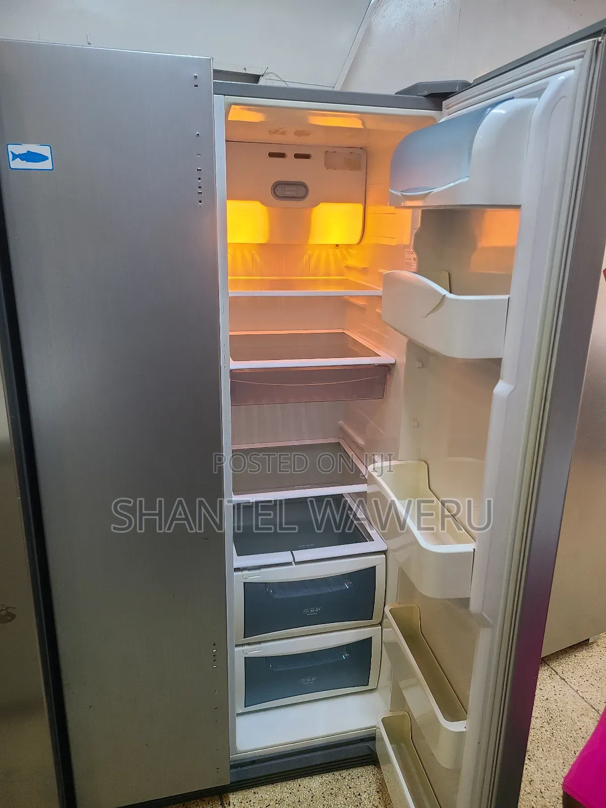 Capacity 650litres Twin Door Fridge