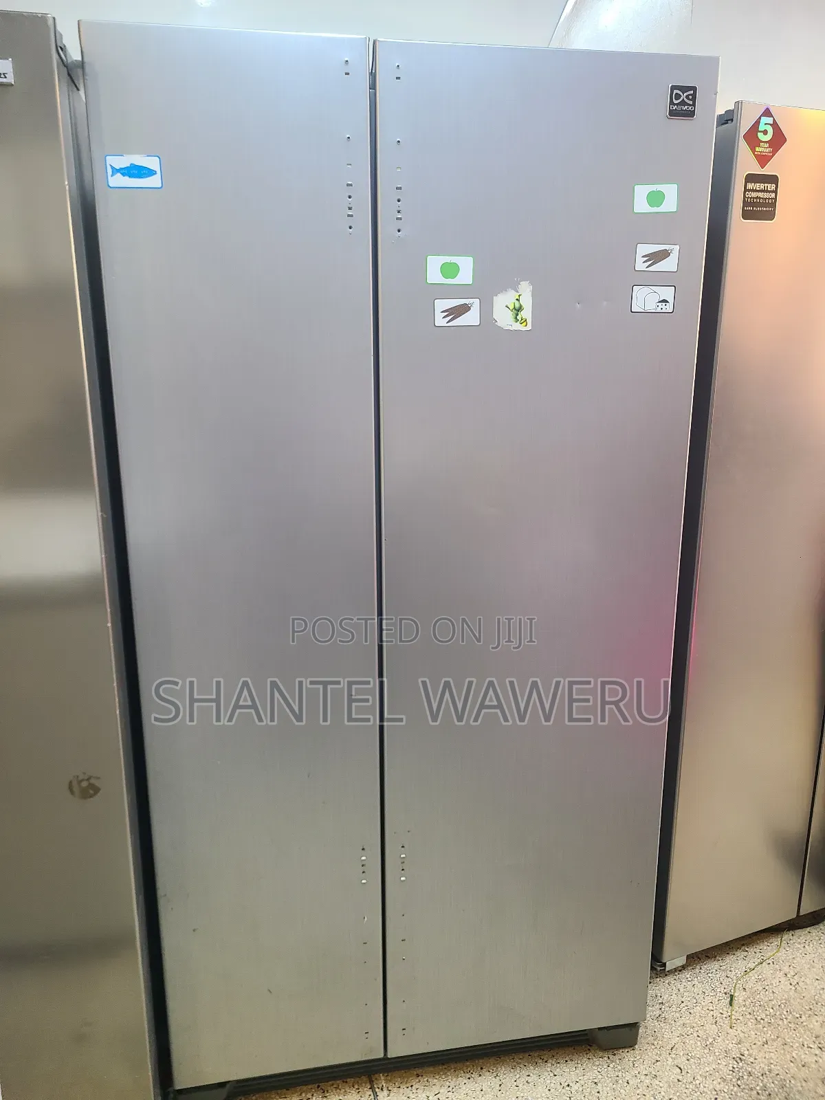 Capacity 650litres Twin Door Fridge