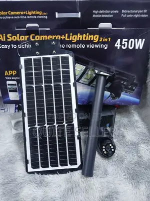V380 Pro Solar Street Light PTZ Flood Light 4g Camera 450w