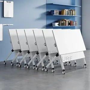 Mobile Flip Top Folding Conference Table With Wheels