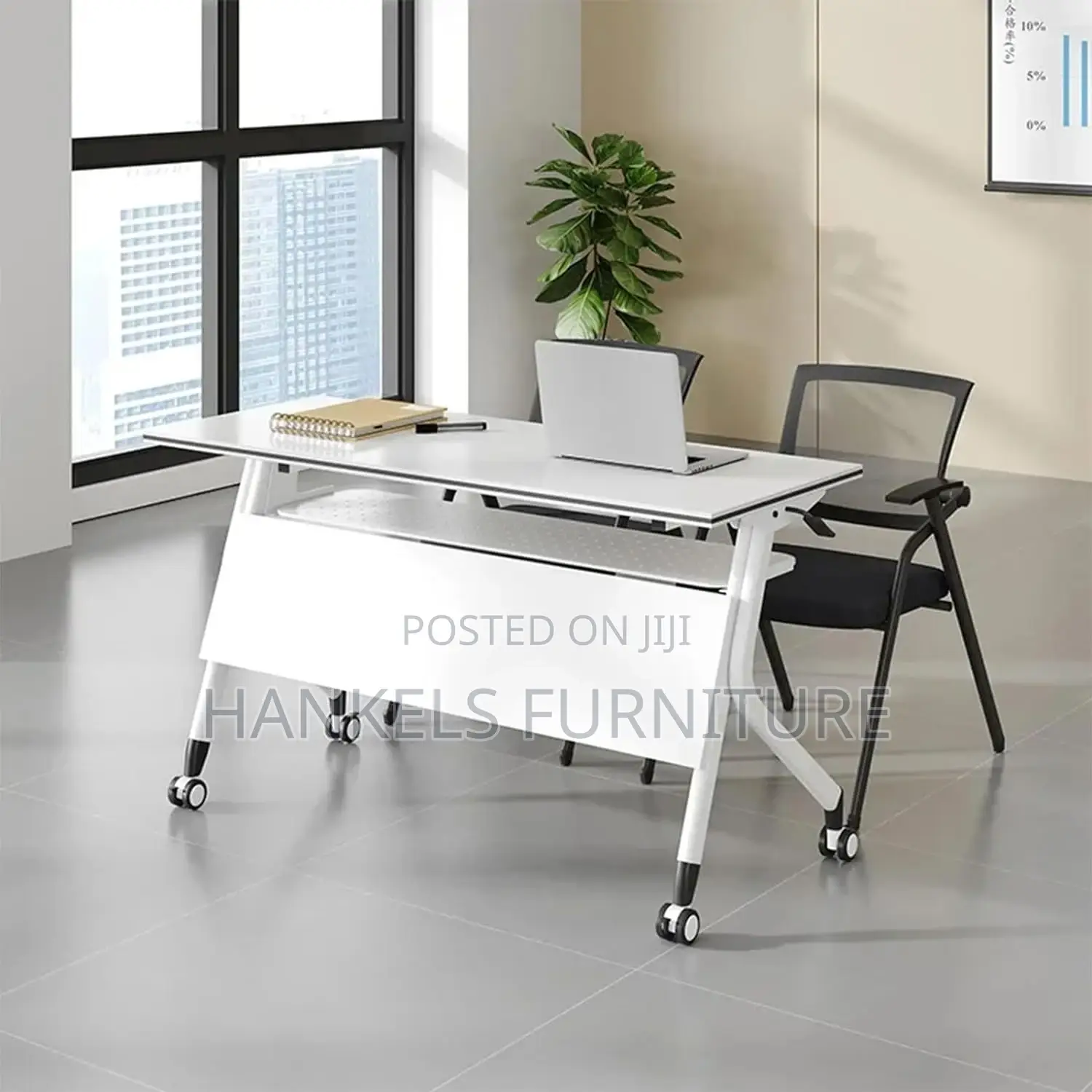 Training Table With Lockable Wheels