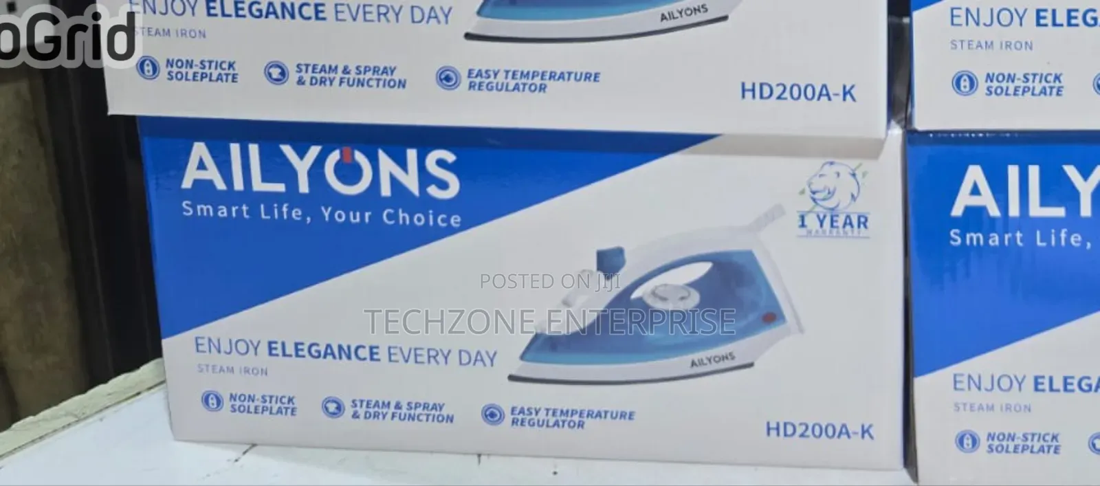 Ailyons Hd200a-K Electric Steam Iron Temperature Control