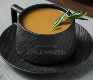 Black Cup and Saucer