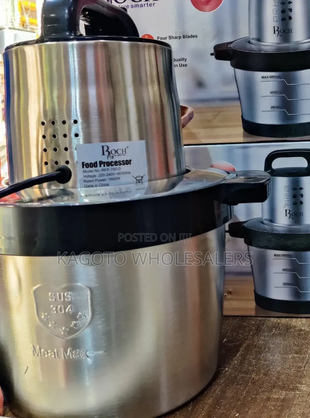 Roch Food Processor/ Chopper 60litres Stainless Steel R60*