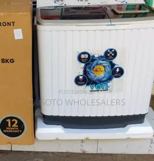 Von 8kg Twin Tub Semi Auto Washing Machine *V8kg*