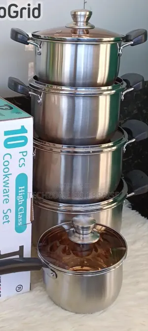 Jp Jamesport Heavy Duty 10 PCS Stainless Steel Cookware Set,