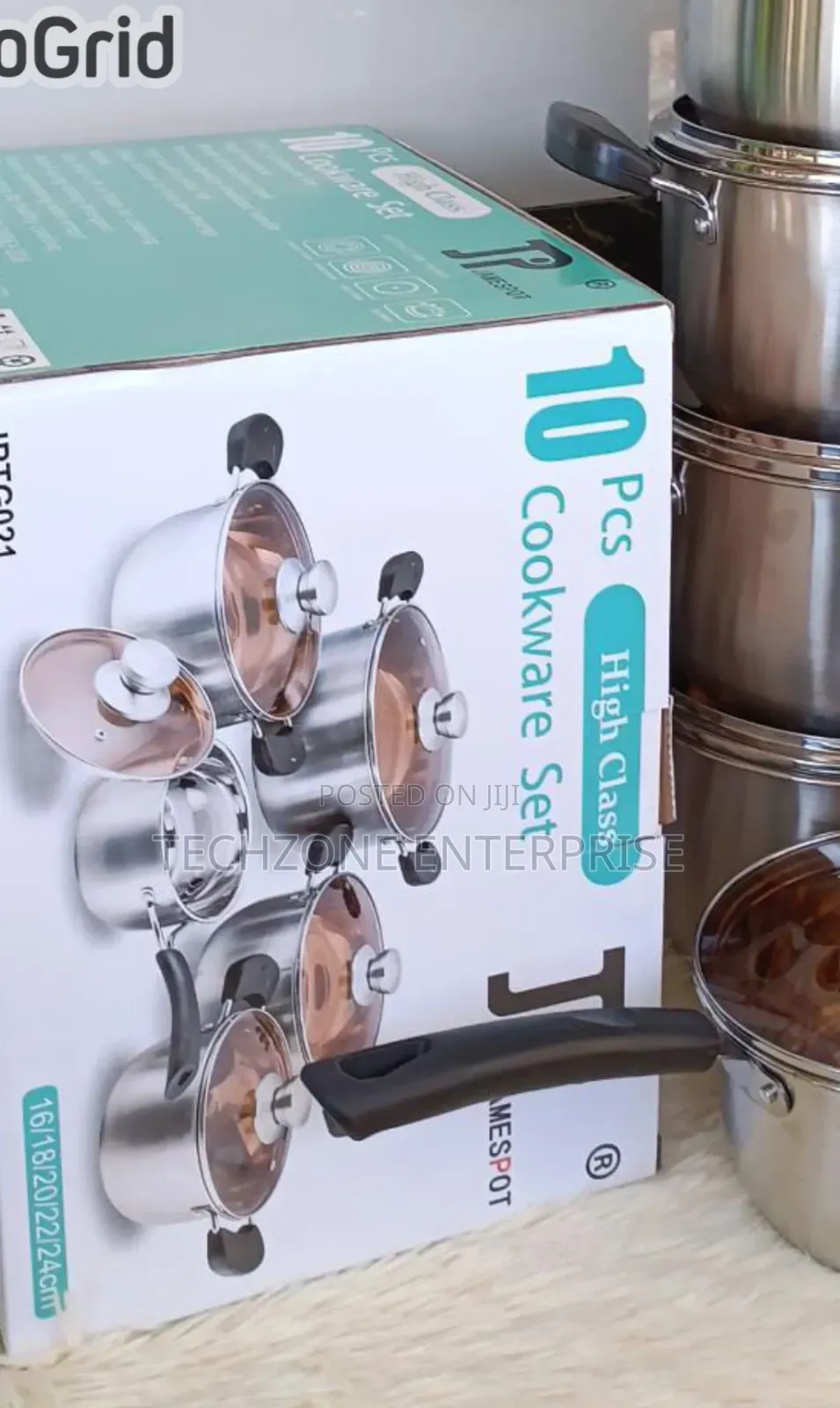Jp 10 PCS Heavy Stainless Steel Cookware Set