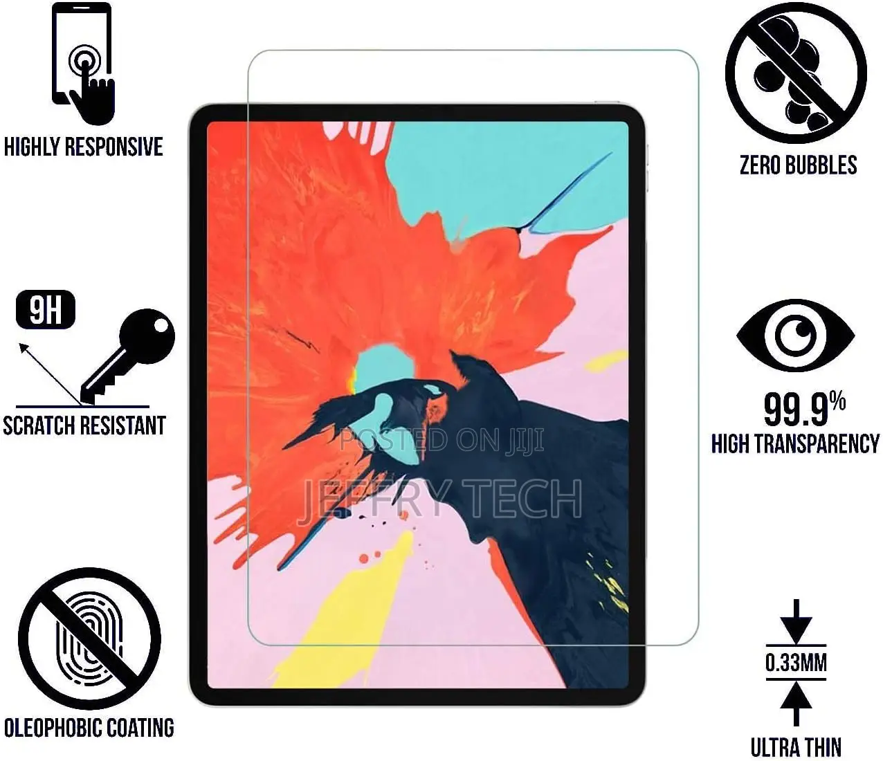 2 Pack Glass Screen Protector for Lenovo Tab M10 FHD Plus