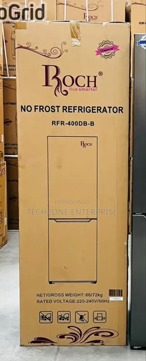 Roch RFR 400db-B 330l Non-Frost Bottom Freezer Refrigerator,