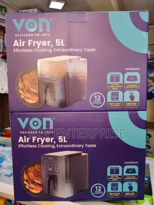 Brand*Von Air Fryer 5l Digital Slim Design