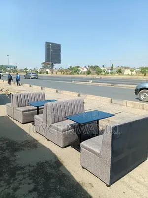Vip Restaurant Back to Back Couches, Grey 