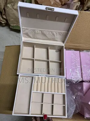 Solid Double Layer Jewelry Box Organizer