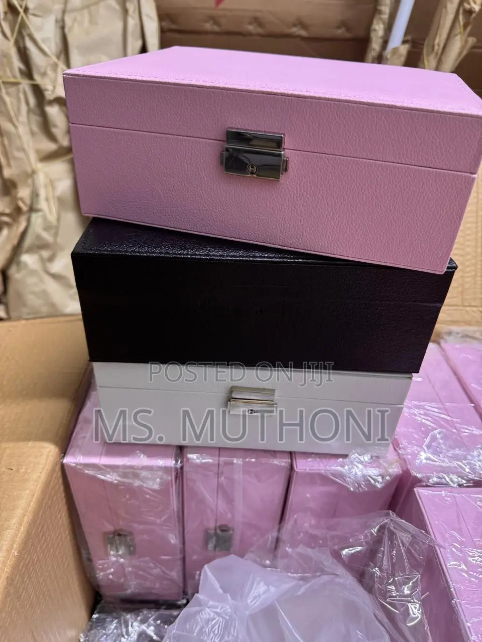 Solid Double Layer Jewelry Box Organizer