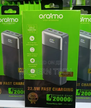Oraimo 22.5w 20000mah Powerbank With Display