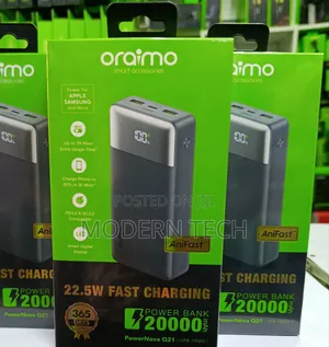 Oraimo Power Nova Q21 20000mah 22.5w Power Bank