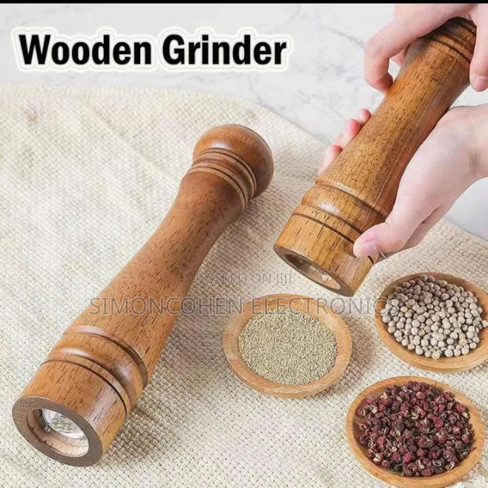 Solid Wood Pepper/Spice Grinder