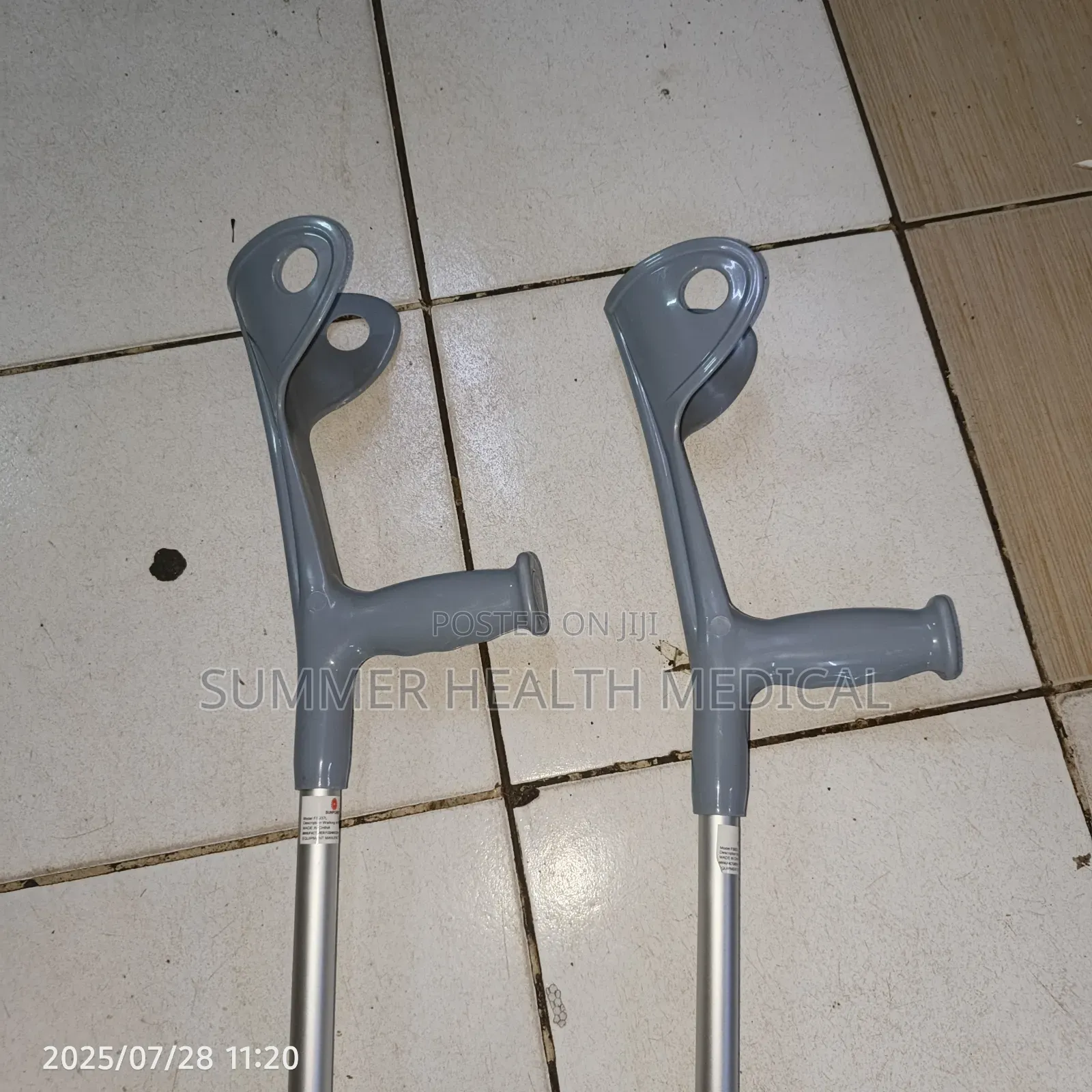 Elbow Crutches Open Cuffed-Pair