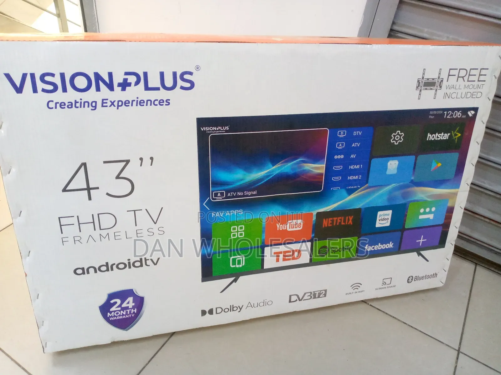 Vision Plus 43′′ Smart Android Frameless Tv