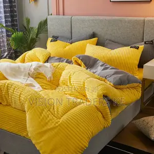 Yellow 6*7fts Velvet Fleece Weaverbird Velvet Duvet