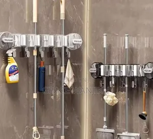 *4-Holes Multi-Purpose Hooks Mop Hanger