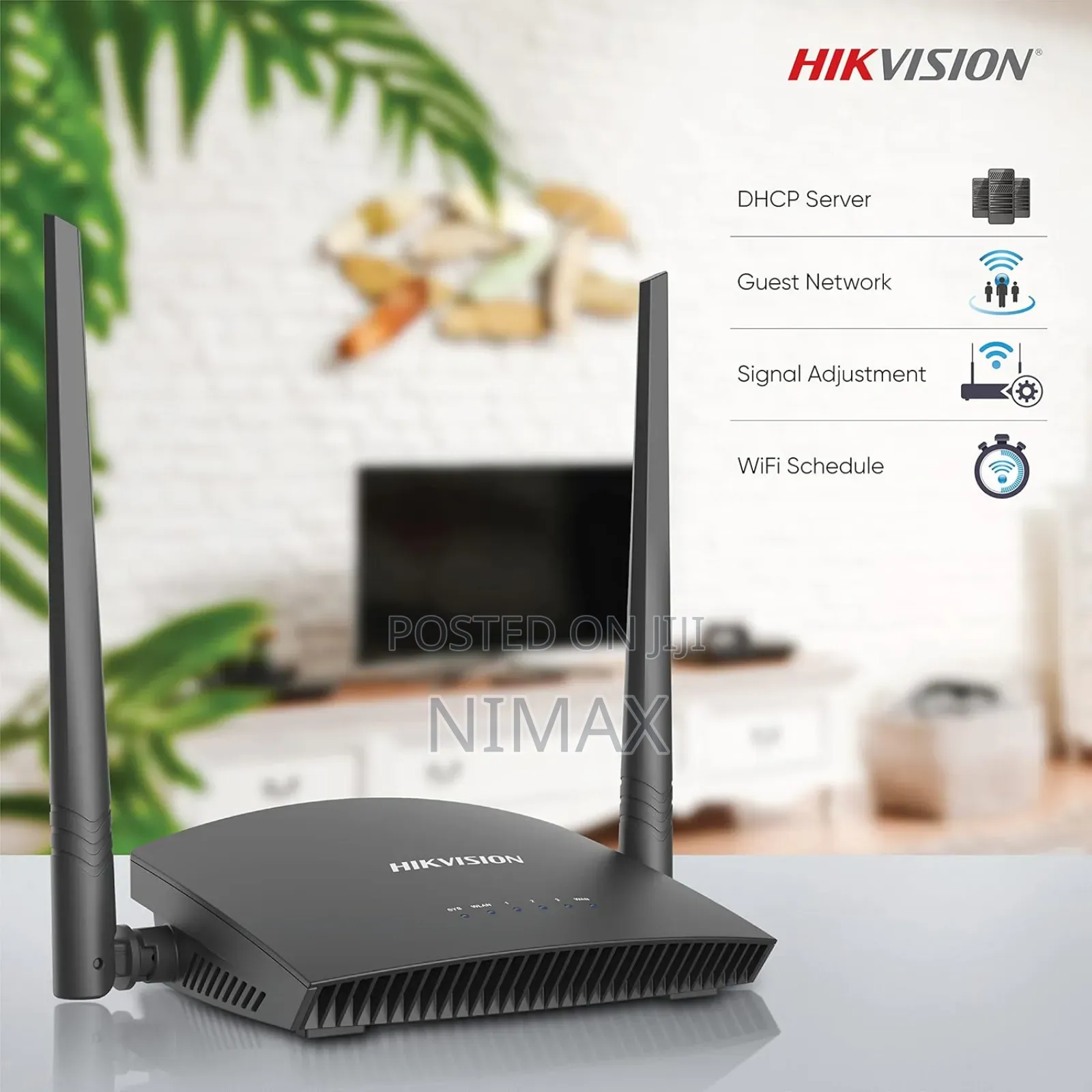 Hikvision 2.4 300mbps Network Wireless Dual Antennas Router