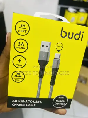2m Budi Threaded Usb C Cable