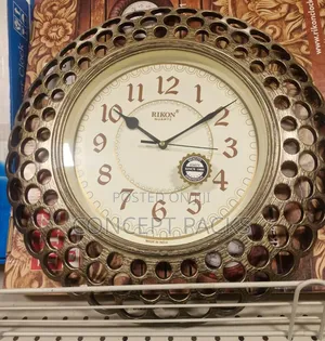 Rikon Quartz Official Big Size Wall Clock Color- Brown